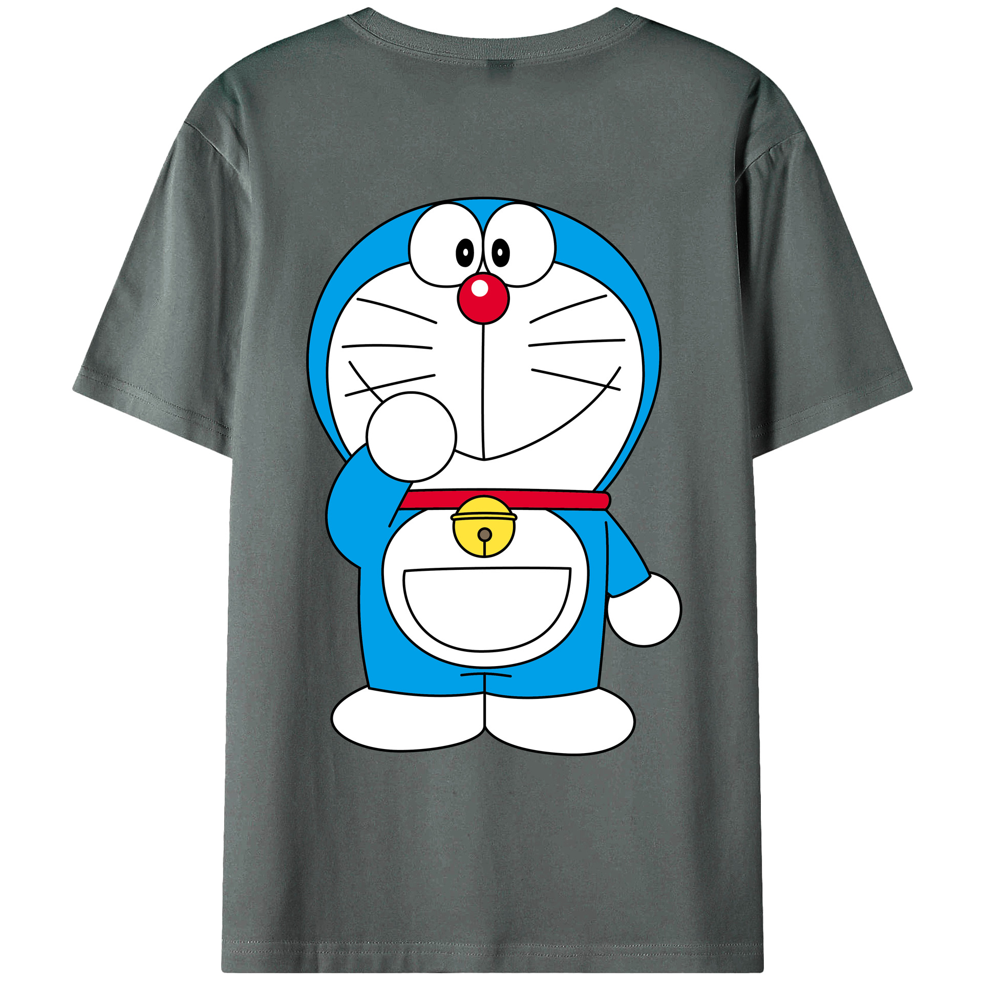 （画像用） ドラえもん Doraemon 綿100％ メンズ半袖Tシャツ（バックプリント） 通気性